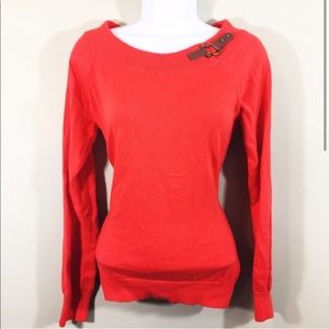 Ralph Lauren orange equestrian sweater